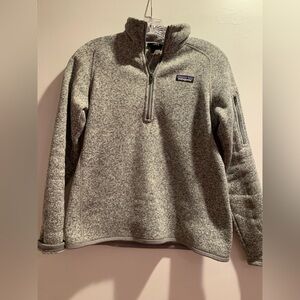 Ladies Patagonia Gray Quarter-Zip Pullover - Size Small